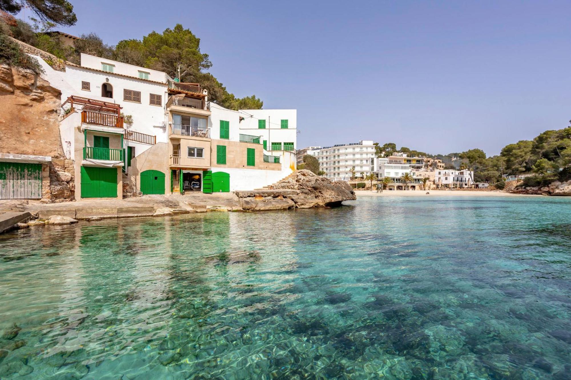 Chalet Cal Tio Miquel direkt am Meer, mit Wifi Santanyí Exterior foto